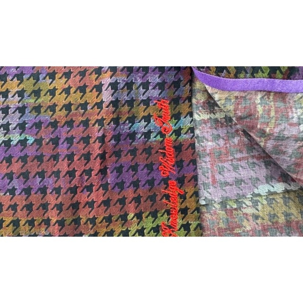 Robert Graham Flip Cuff Shirt Men XL Multicolor Houndstooth Abstract Art - Picture 5 of 14